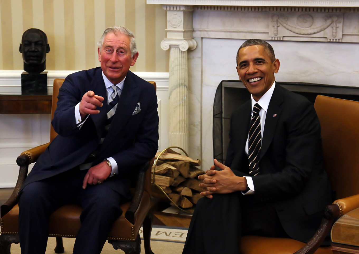 Prince Charles with Barack Obama, 2015