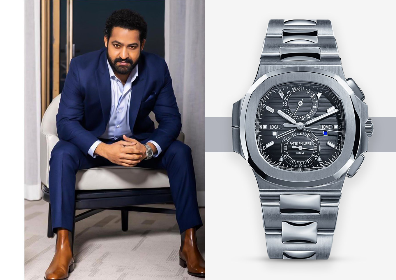  South Indian Actor Jr. N.T.R. wearing the Patek Philippe Nautilus Travel Time 