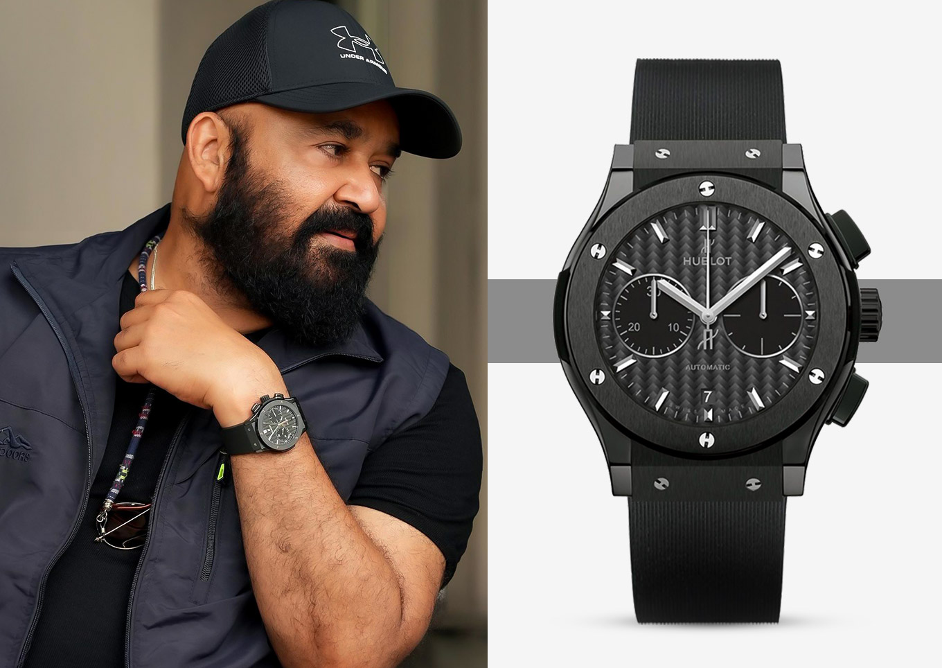 South Indian Actor, Mohanlal in Hublot Classic Fusion