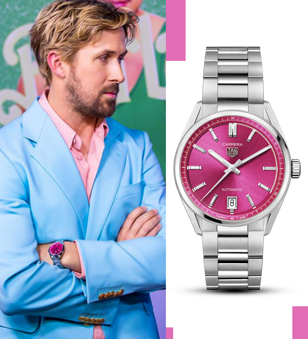 Ryan Gosling Rocks a Pink Dial TAG Heuer Carrera to 'Barbie' Presser – Robb  Report