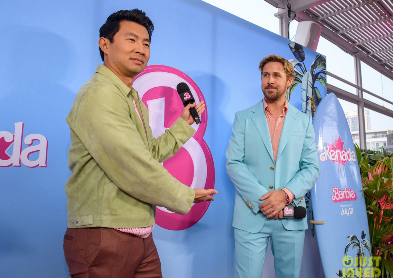 Ryan Gosling with Simu Liu in Toronto to promote Barbie