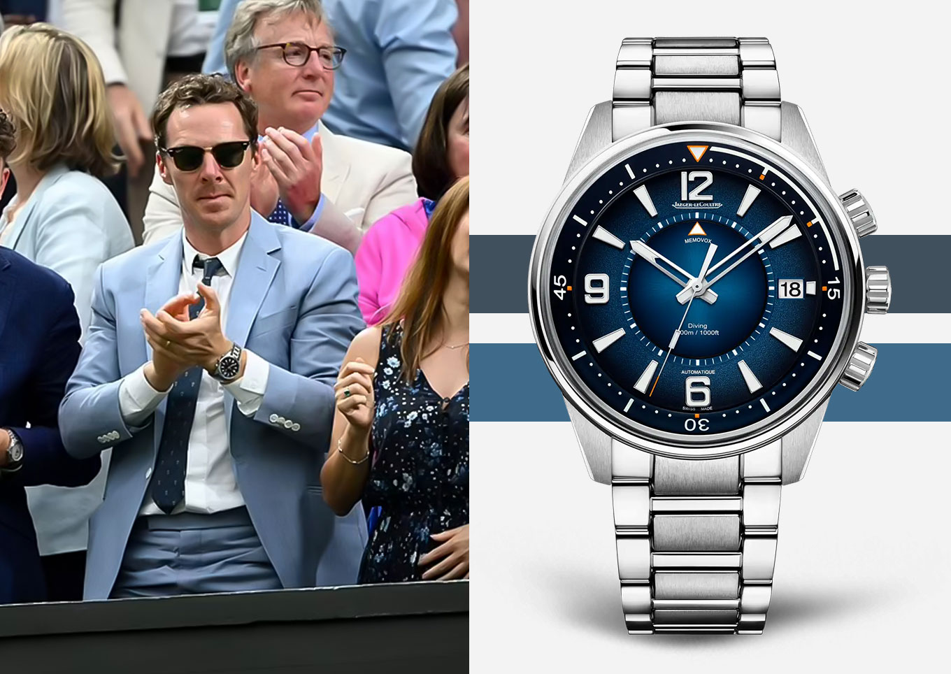 Benedict Cumberbatch In Jaeger-LeCoultre Polaris at Wimbledon 2023