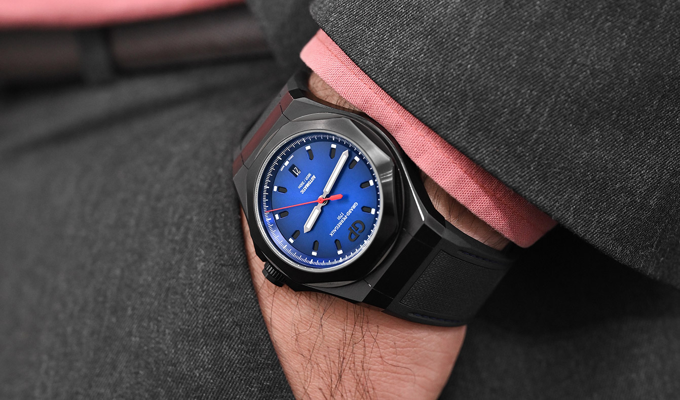 Girard-Perregaux Laureato Absolute with a blue dial 
