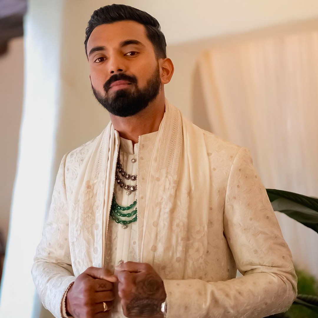 KL Rahul in traditional wear, flaunting a Patek Philippe Nautilus