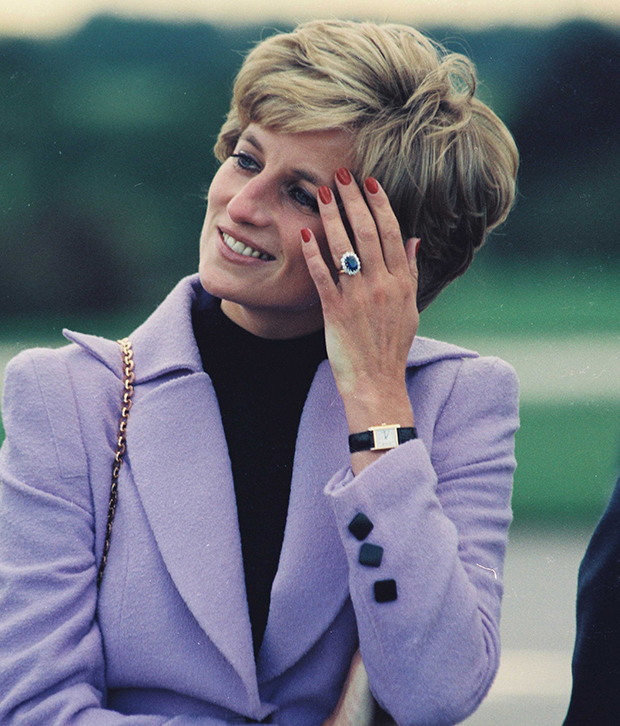 Princess Diana wearing a Tank with a leather strap