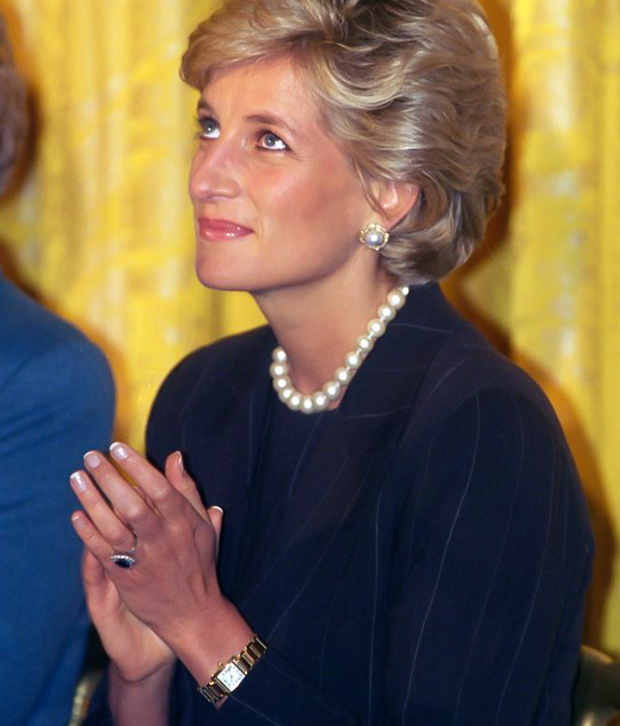Princess Diana wearing a Cartier Watch