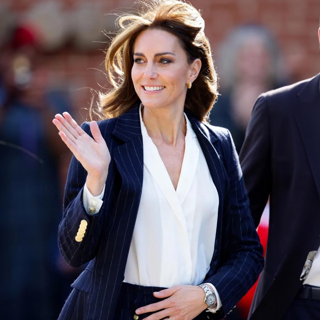Kate Middleton wearing Cartier Ballon Bleu