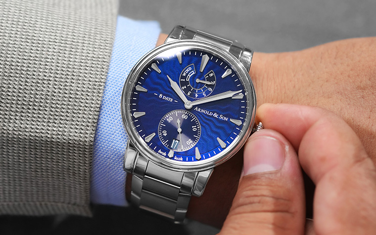 Just Dropped — The Robust And Elegantly Executed Arnold & Son Eight-Day Blue (Reference 1EDAS.U01C.S136D)